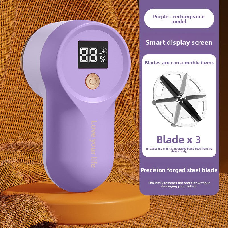 Rechargeable Fabric Hair Remover with Digital Display