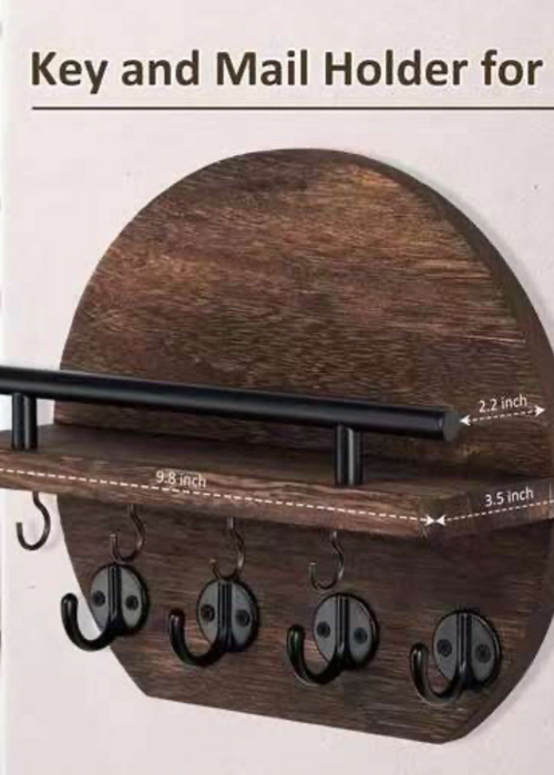 Wooden Wall-Mounted Storage Rack