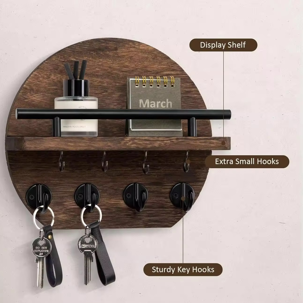 Wooden Wall-Mounted Storage Rack