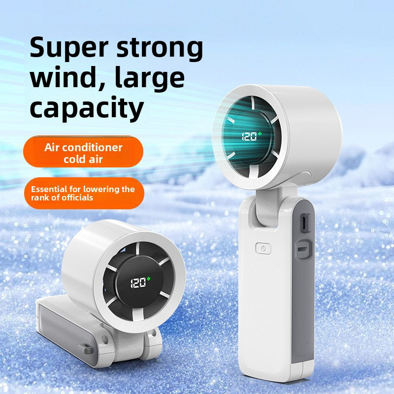 Portable Rechargeable Digital Display Handheld Fan