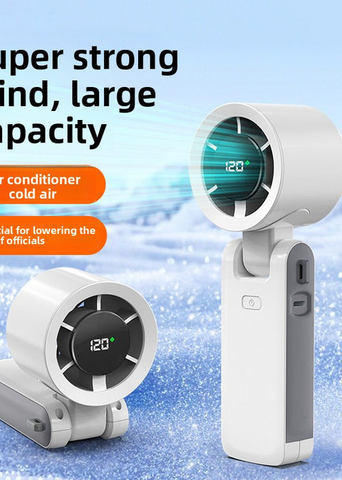 Portable Rechargeable Digital Display Handheld Fan