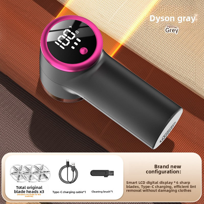 Rechargeable Fabric Hair Remover with Digital Display