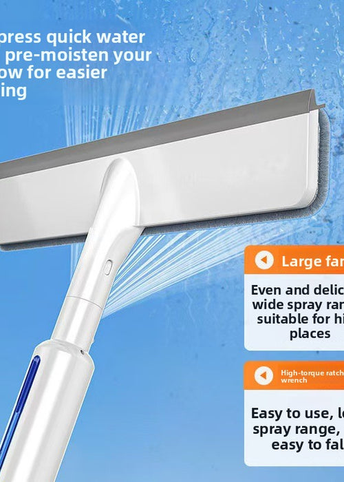 Extendable Window Cleaning Tool with Scrubbing Panel
