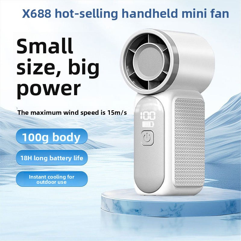 Portable Rechargeable Digital Display Handheld Fan