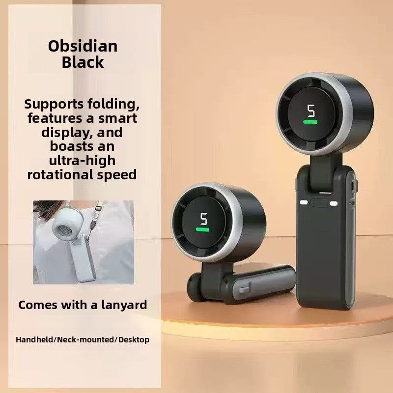 Portable Rechargeable Digital Display Handheld Fan