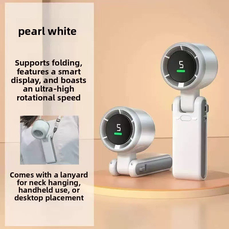 Portable Rechargeable Digital Display Handheld Fan