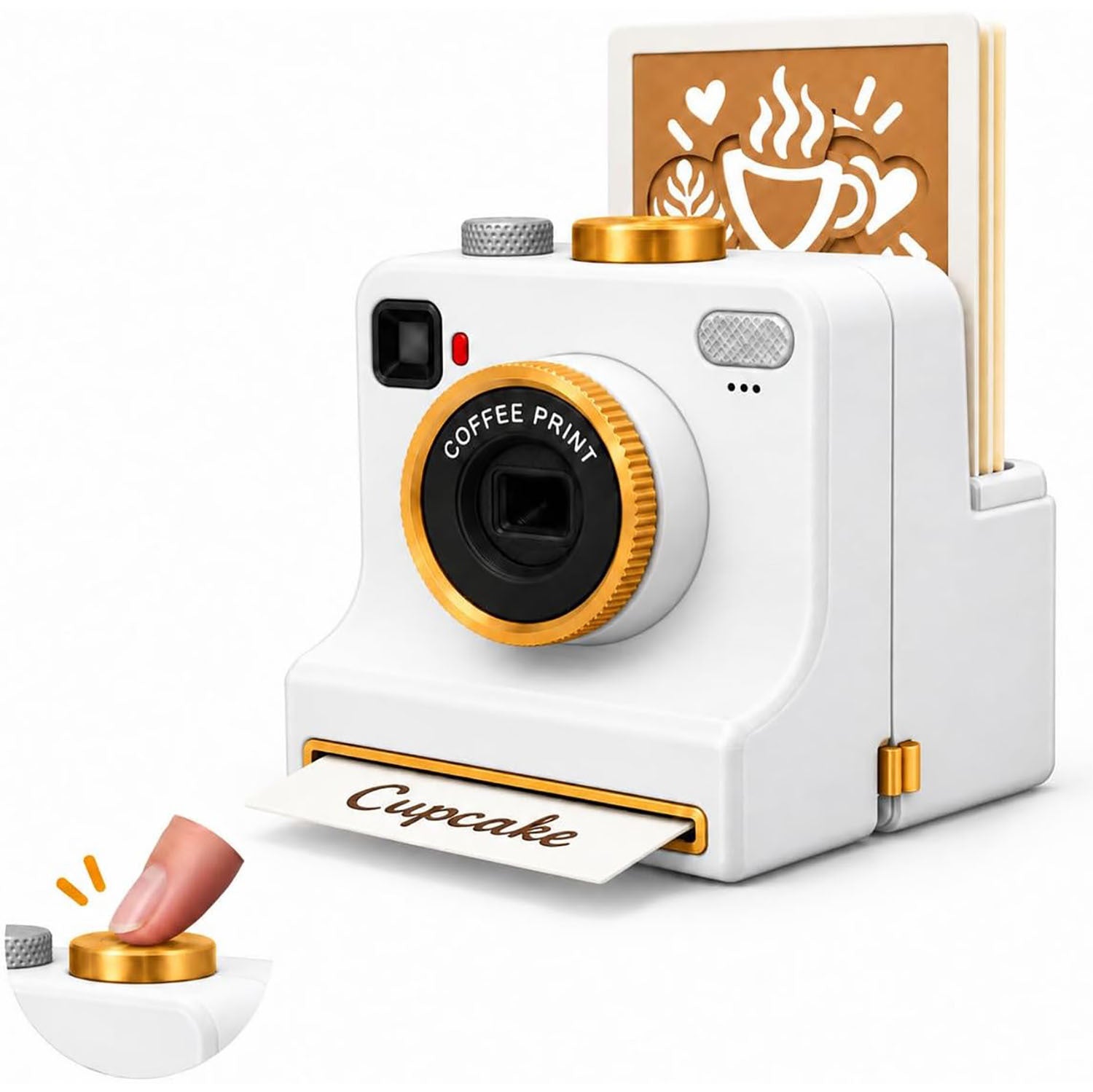 Manual Coffee Art Printer with 3D Design