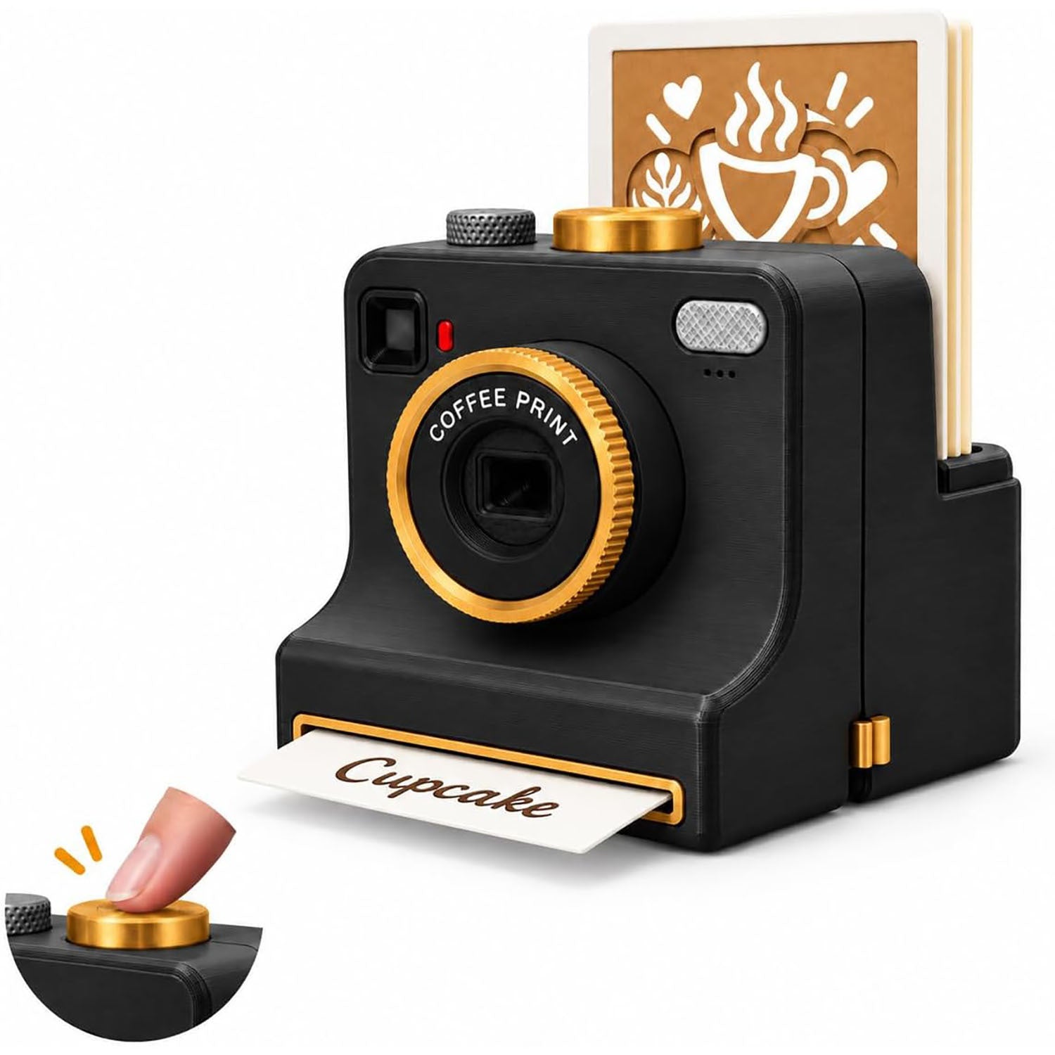 Manual Coffee Art Printer with 3D Design