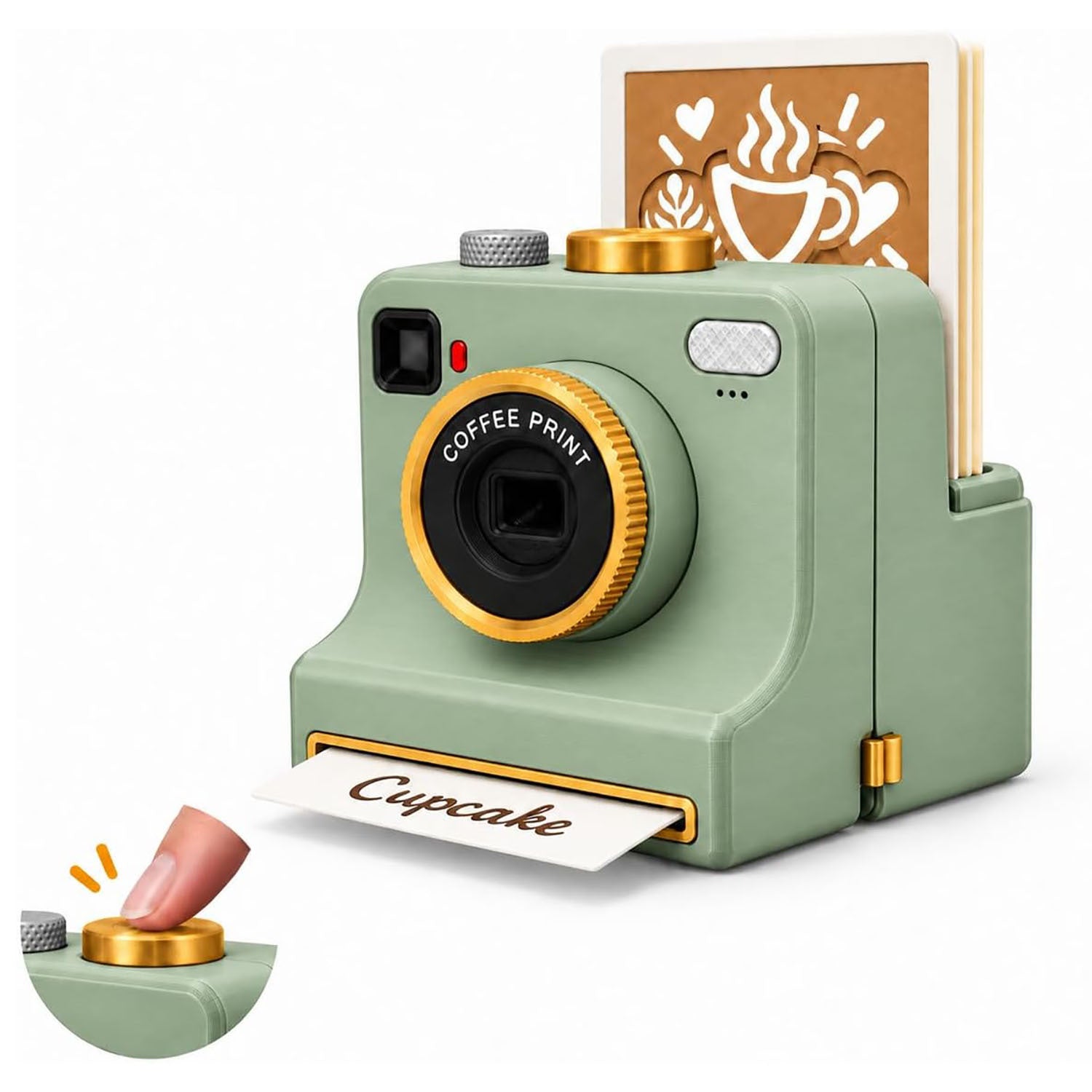 Manual Coffee Art Printer with 3D Design