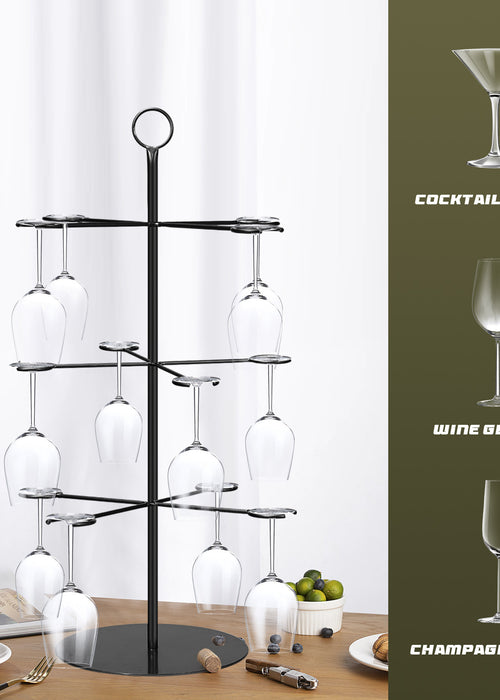 Decorative Iron Wine Glass Holder Storage Rack