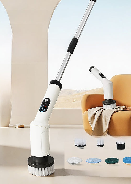 Multifunctional Electric Cleaning Brush with Interchangeable Heads