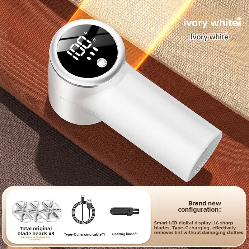 Rechargeable Fabric Hair Remover with Digital Display