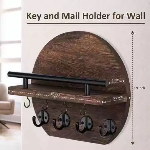Wooden Wall-Mounted Storage Rack