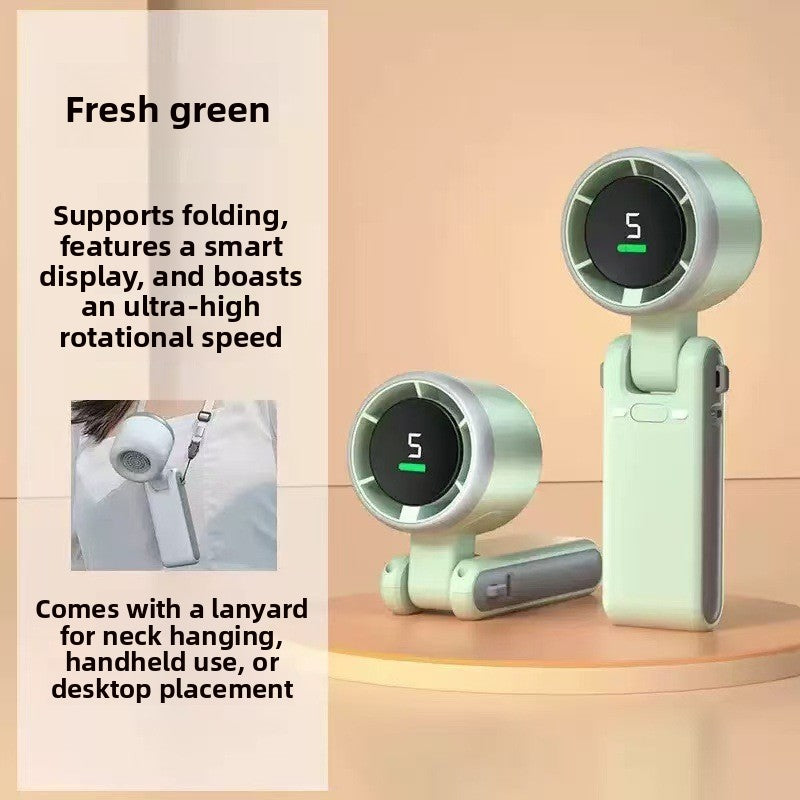 Portable Rechargeable Digital Display Handheld Fan