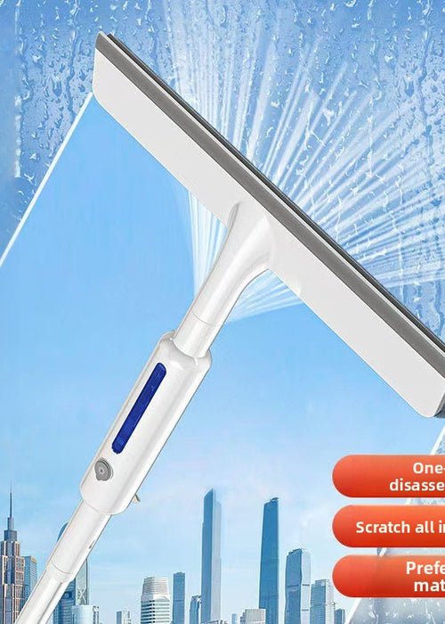 Extendable Window Cleaning Tool with Scrubbing Panel